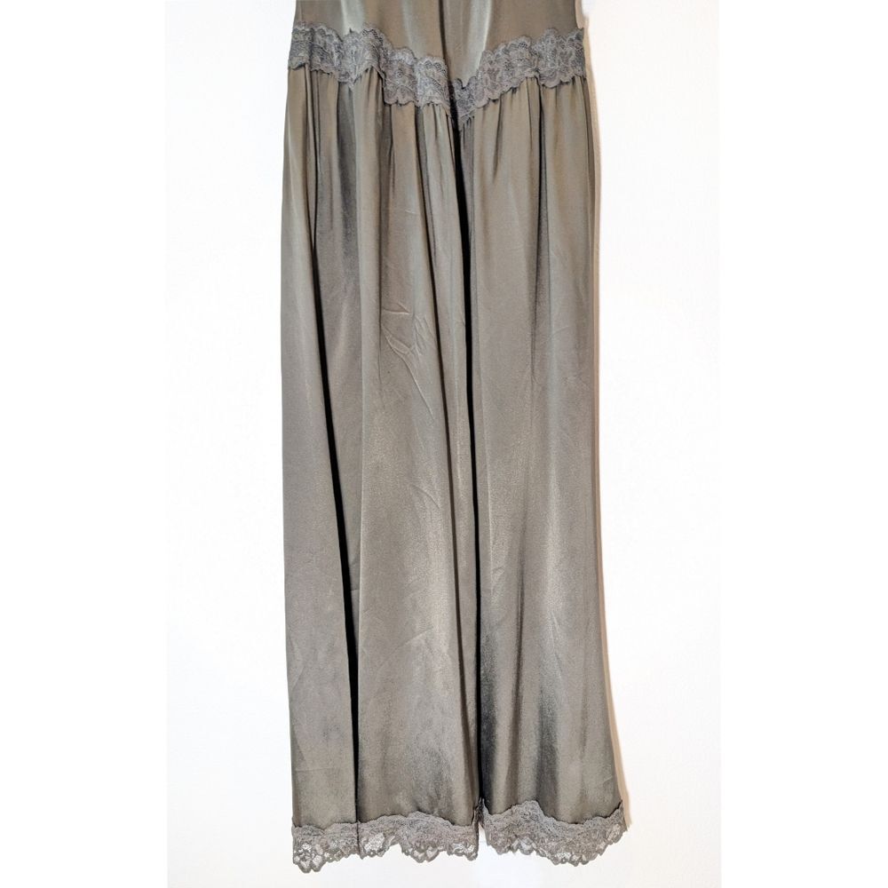 NWT Reformation Stasia Lace Trim Silk Maxi Dress in Pine Tree - Picture 9 of 15